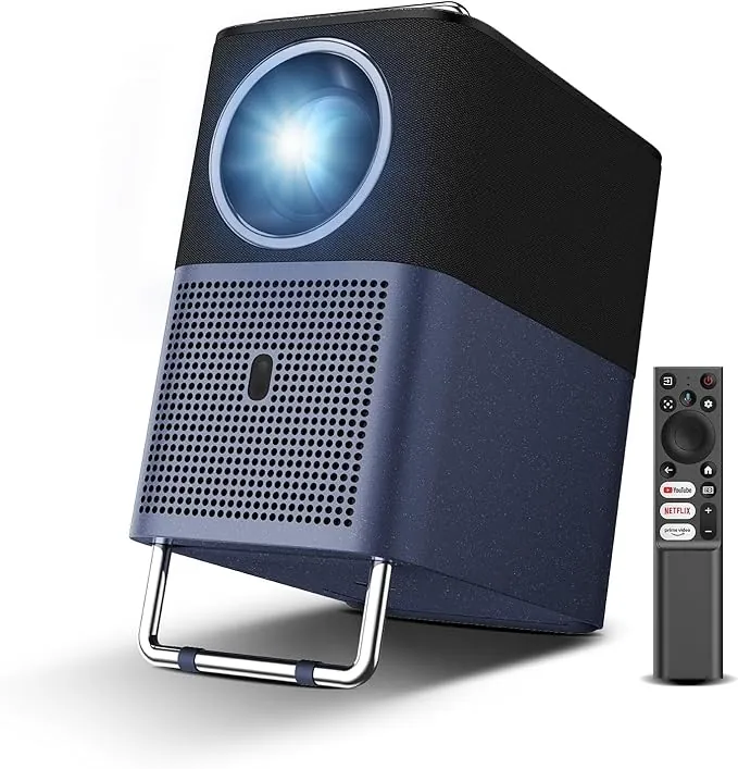 TCL A1s Proyector 4K Full HD, Google TV (APV/Netflix/Disney), 600 Lúmenes ISO, Dolby Audio 2×8W, Auto Focus & 6D Keystone, Bluetooth y WiFi, con Botones Táctiles y Bolso para Cine en Casa, Habitacion