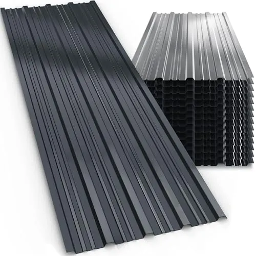 GARDEBRUK 14x Paneles Tejado Trapezoidales 110x46Cm 7m² Antracita sin Orificios
