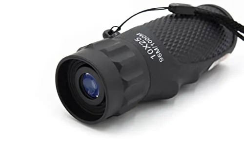 Monocular Technaxx 10x25 TX-176 para Senderismo, Caza, Viajes, observación de Aves, etc. - Accesorio de Camping Compacto para Todos