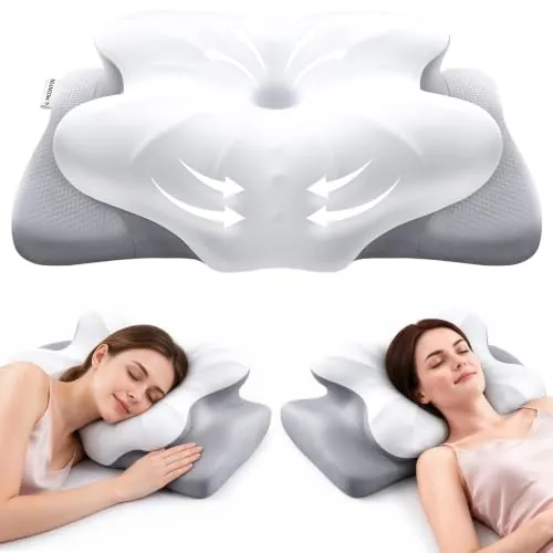 MOONYIN Almohada Cervical Ergonómica, Cojín Cervical Espuma Viscoelástica