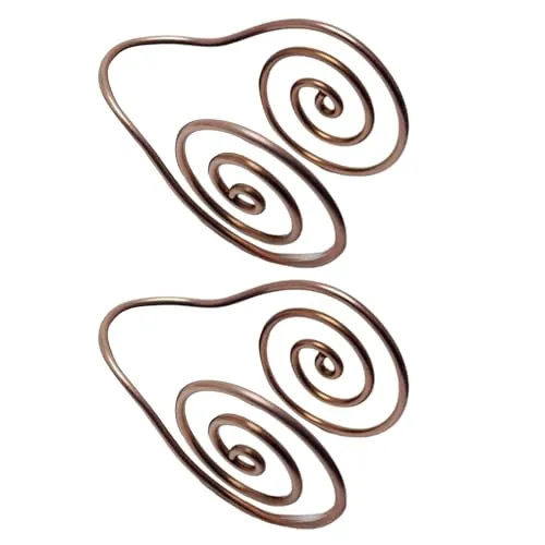2 anillos de mano en de cobre, de palma de cobre, anillos de mano en de Han-d Rin-gs para Reiki con gema de, pulseras de energía de reiki para hombre para