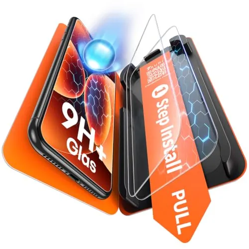 TAURI Protector Pantalla para iPhone 11 Pro Max [Instalación en 1 Paso]