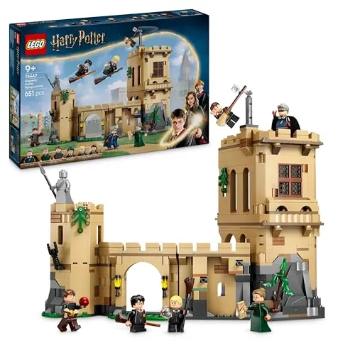 LEGO Harry Potter Castillo de Hogwarts: Clase de Vuelo y Quidditch con 6 Minifiguras Inc. Draco Malfoy y Profesora McGonagall para el Juego de rol, Juguete para Niños y Niñas de 9 Años o Más 76447