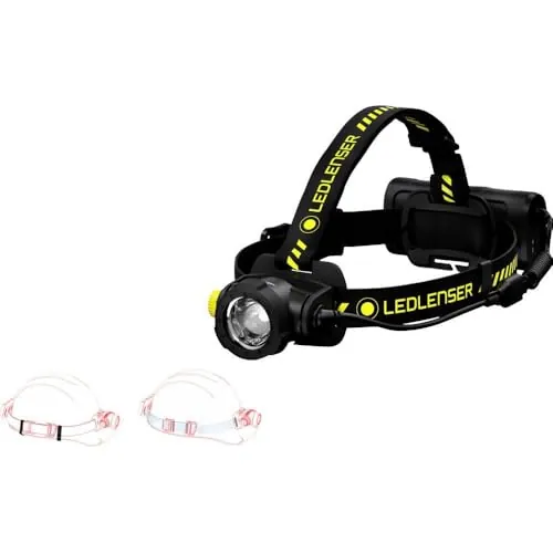 Ledlenser Linterna Frontal LED H15R Work Robust, Recargable con batería de Litio, Impermeable IP67, 2500 lúmenes, CRI Alto, enfocable, regulación Gradual, Haz de luz de 250m