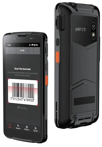 NETUM Escáner de Código de Barras de Mano Android 11 de 5.5 Pulgadas, Lector de Código de Barras 1D/2D, 4G LTE, Wi-Fi, para Minoristas, Almacenes, Atención Médica, Logística Q700