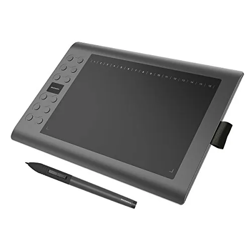 GAOMON M106K Tableta Gráfica Digital con 12 Teclas Express y 16 Teclas Programables para Dibujo Digital, OSU y Enseñanza en Línea, 10 x 6 Pulgadas para Mac Windows Android OS