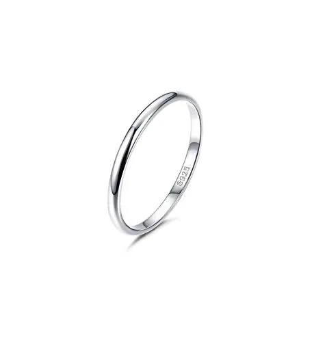 Gold Gala Banda de Anillo Simple de Plata de Ley 925 Made in Italy (6)