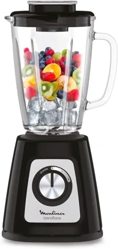 Moulinex Blendforce, 2 Batidora Vaso 800W Jarra Cristal 1,75L Pica Hielo