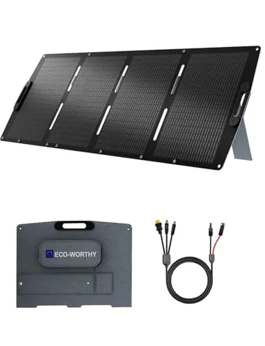 ECO-WORTHY 200W 12V Panel solar portátil XT60 Eficiencia 23%