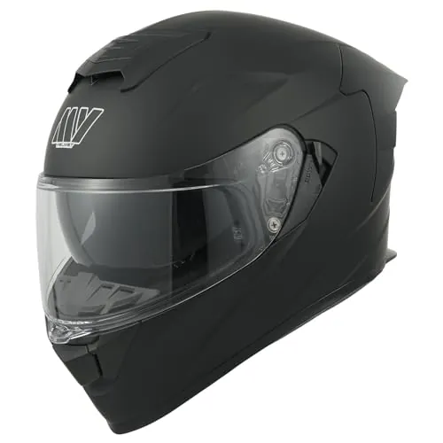 MY Casco Moto Integral 936, Homologado ECE 22.06, con Doble Visera (Negro Mate, L)