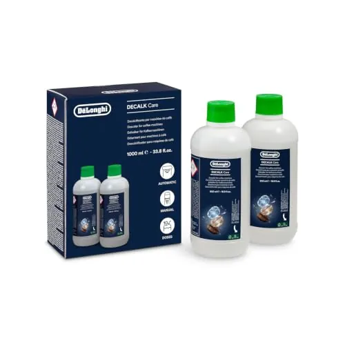 De'Longhi Decalk Care DLSC502, Détartrant pour Cafetières et Machines Expresso Broyeur, 2 x 500 ml