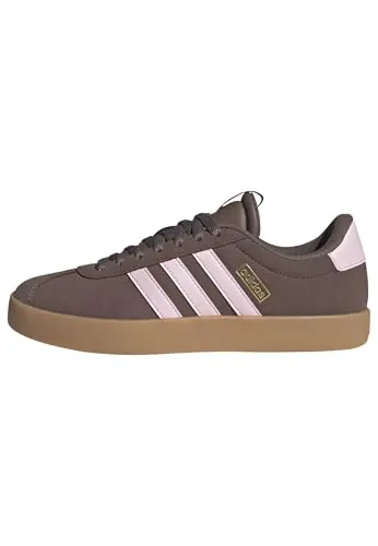adidas Mujer VL Court 3.0 Shoes, Earth Strata/Clear Pink/Gold Met., 38 2/3 EU