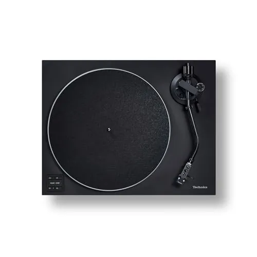 Technics SL-40CE-K Tocadiscos de Tracción Directa, Motor Sin Núcleo, Ecualizador De Fono Integrado, Cápsula AT-VM95C, Plato De Aluminio, Negro