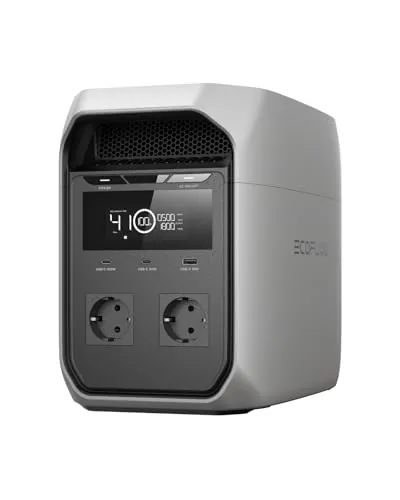 Estación de energía portátil ECOFLOW DELTA 3 Classic (Reacondicionado) | Generador solar 1024 Wh, LFP, para camping, sólo pequeños defectos en el embalaje, el producto está completamente sin usar
