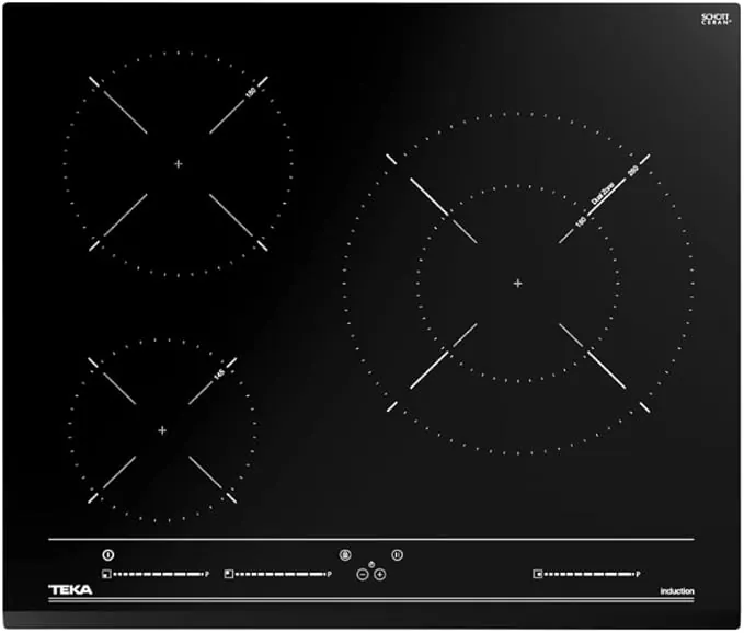 TEKA Placa Inducción 60 cm, 3 Zonas de Cocción, Touch Control Multislider, Función Power Plus y Stop & Go, Modo Silencio, Seguridad Auto Lock, Modelo IZC 63015 MSS