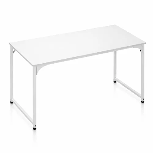 Mesa Escritorio u Oficina Blanca 80x40cm para Ordenador | Oficina Hogar Estudio | Estructura Metálica Fuerte | Diseño Moderno Minimalista | Escritorio Trabajo Compacto | Montaje Rápido y Estable