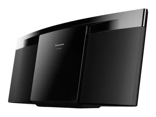 Panasonic SC-HC200EG-K Home Audio Micro System 20W, Microcadena Compacta, 1 Discos, 20 W, De 1 vía, FM, Bluetooth, Amplificador Digital Dos Canales, Hi Fi, Sonido Nítido, Color Negro