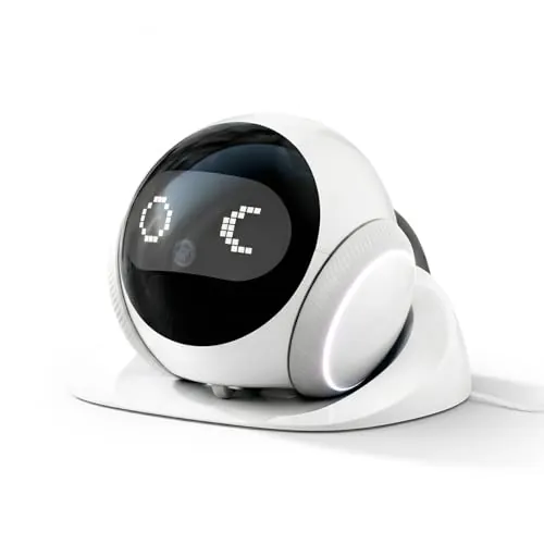 Endliss Robot de cámara móvil inteligente para mascotas para el hogar interior, monitoreo móvil 1080P de perros y gatos, conversación bidireccional, visión nocturna, funciona con batería con control
