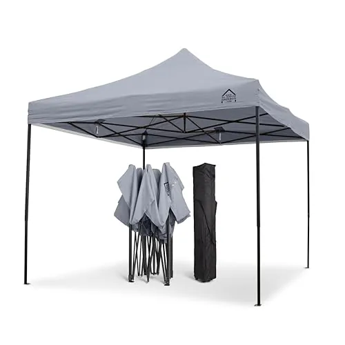All Seasons Gazebos 3x3m Totalmente Impermeable Pop up Gazebo - Gris Metalizado