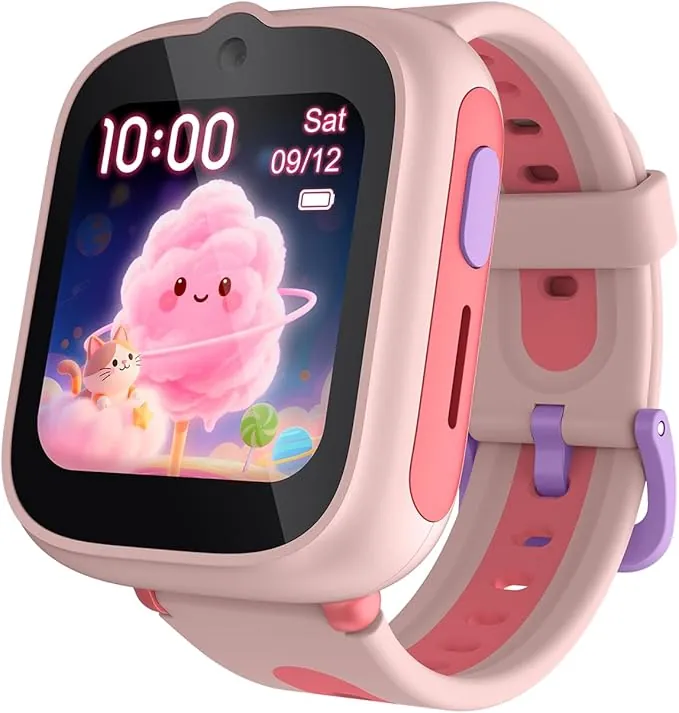 TCL MOVETIME MT48 Reloj Inteligente Niños - Rosa | 4G | GPS Doble Frecuencia L1+L5 | Videollamadas | Botón SOS | IP68 | Dibujo IA | Batería 900mAh | 2,5 Días | Control Parental
