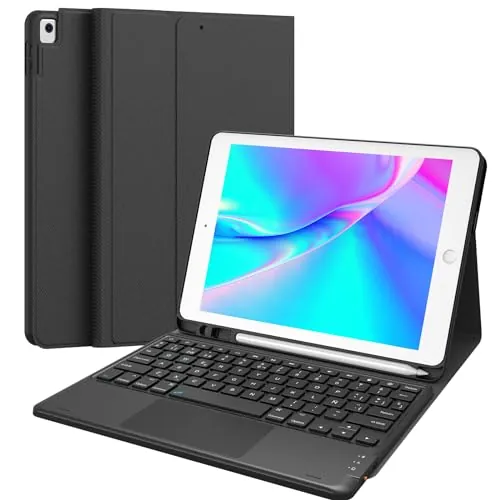 Earto Funda con Teclado para iPad de 10.2" 9ª/8ª/7ª Gen (2021/2020/2019)