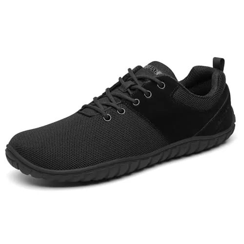 SAGUARO Barefoot Zapatillas Minimalistas Unisex Punto Zapatos Descalzos Exterior Zapatillas Trail Running Transpirables Pies Anchos Gimnasio para Zero Drop Soles Negro,Gr.36