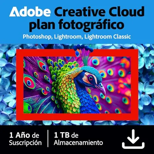 Creative Cloud Photography plan | with 1TB | 1 Año | PC/Mac | Código de activación enviado por email