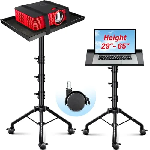CAHAYA Soporte Ajustable para Proyector con Ruedas, Trípode para Laptop, Soporte Multifuncional Universal, Modelo CY0332