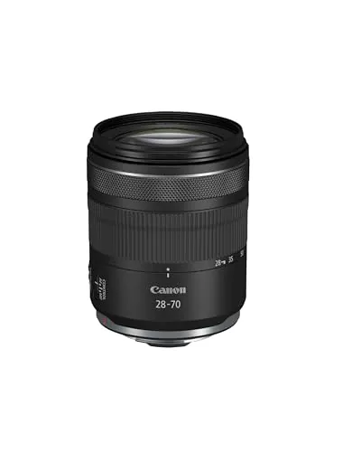 Canon Objetivo zoom estándar RF 28-70mm F2.8 IS STM para cámaras del sistema EOS R con estabilizador de imagen de 5,5 pasos sellado contra las inclemencias meteorológicas y un diseño compacto y ligero