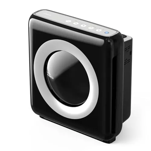 COWAY Purificador de Aire, Filtro HEPA HyperCaptive 99,999%, CADR 421 m³/h, Polvo Sahariano, Calima, Polen, Alergias, Mascotas, Modo Eco, Wirecutter Top Pick 10 Años, AIRMEGA Mighty AP-1512HH, Negro