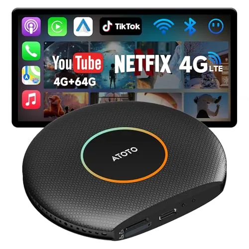 Carplay Android Auto Inalambrico, Magic AI Box Carplay para Youtube/Netflix