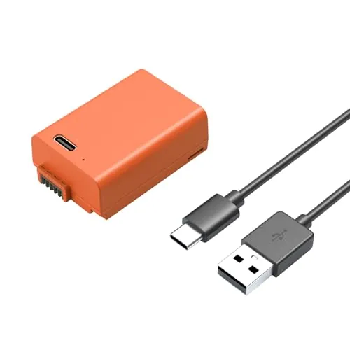 SMALLRIG Batería Compatible con EN-EL25 de 1250 mAh, Batería de Repuesto USB-C para NikonZ30,Z50 y Z fc, Batería de Recargable con Carga Completa de 1,75 h para NikonZ30,Z50,Z fc, Color Naranja - 4967