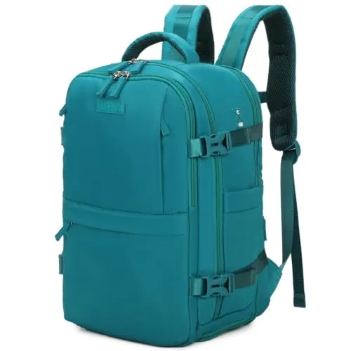 1990s Mochila de cabina para Ryanair 40x30x20cm | compartimiento de zapatillas | Mochila casual impermeable compatible con portátil 16 Pulgadas | Olivo