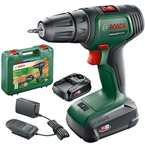Bosch taladro/atornillador a batería UniversalDrill 18V (2 baterías, sistema de 18 V, en maletín)