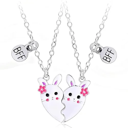 XENQITO 2 Piezas Collares De La Amistad, Amistad Colgante Collar Conjunto Mejores Amigos Collar Bff Collar CorazóN Amistad Collar Para 2 NiñAs Regalo De CumpleañOs Para Mejores Amigos