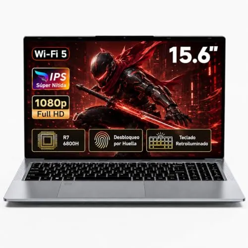 PC Portátil Gaming Laptop 15,6 Pulgadas, R7 6800H, 32GB RAM 1TB SSD