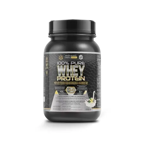 Whey Protein Healthy Fusion | Proteína pura con Colágeno, Magnesio y Vitamina B6 | 43g proteína + 9g BCAA | Mejora tus entrenamientos, aumenta masa muscular y fortalece articulaciones | 1 kg