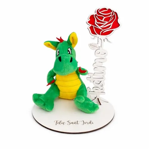 Rosa Madera Personalizable, San Valentín, Sant Jordi, La Bella y la Bestia. Regalo Original Sant Jordi, San Valentin. Dia de la Madre, Regalo Madre. Rosa eterna T'ESTIMO o TE Quiero