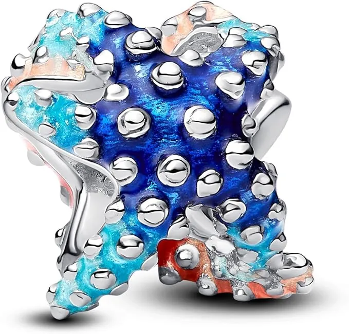 Pandora Moments 793817C01 - Mini colgante de estrella de mar de plata de ley, compatible con Moments, 9,9x8,6x9,4 mm, Plata de ley, No es una piedra preciosa