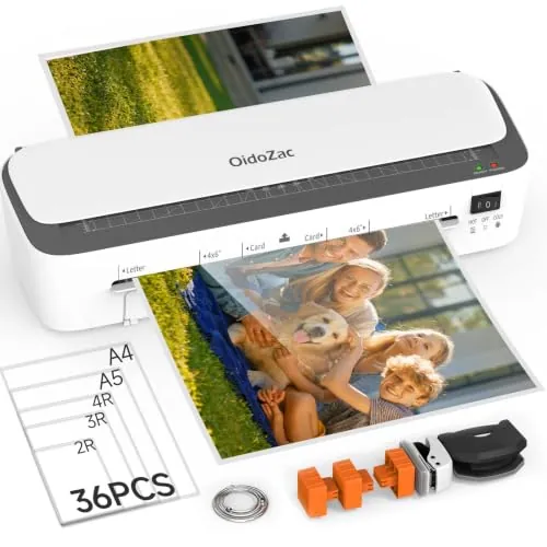 Máquina Plastificadora A4, 11 en 1, Laminadora A4 en Frío y Caliente Blanco