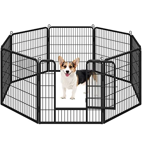 Yaheetech 8pcs Vallas para Perros 80X80 cm Parque para Perros