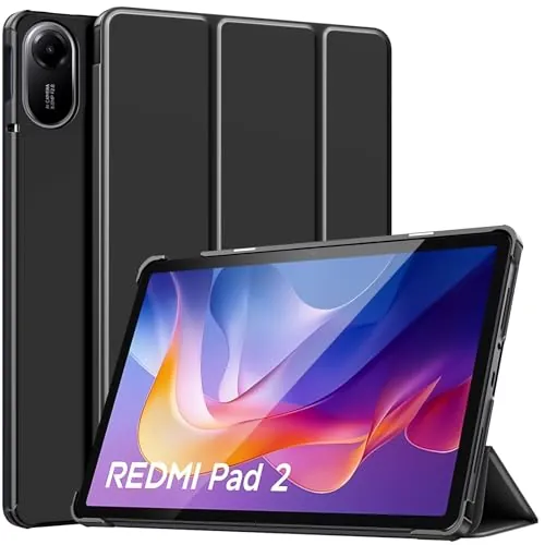 TiMOVO Funda para Xiaomi Redmi Pad 2 11 Pulgadas 2025, Negro