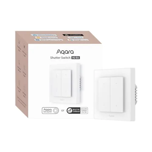 Aqara Interruptor de Obturador H2 EU (Requiere Cable Neutro),Thread/Zigbee