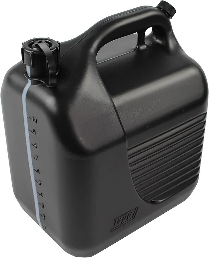 Tayg Bidón 10 Litros homologado con cánula y franja de medición, Negro, 602078