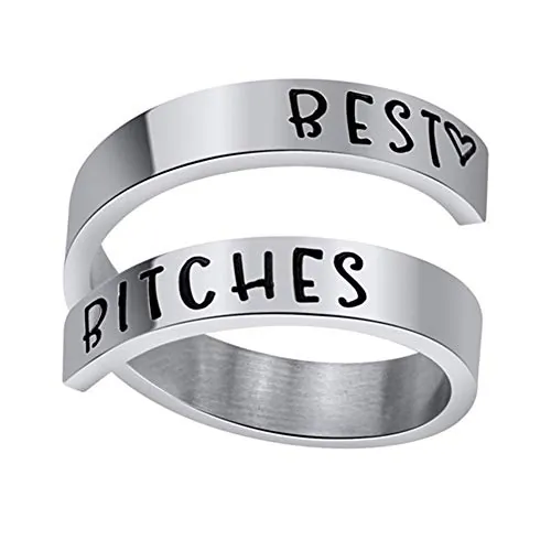 Kucheed Anillos Ajustables,Dikkar Anillo Inspirador, Joyas Grabadas Soy Suficiente,Anillo Espiral de Acero Inoxidable con Espiral,Regalos de Aliento de Personalidad para Niñas Niños