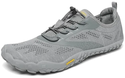 SAGUARO Hombre Mujer Minimalistas Zapatillas de Trail Running Ligeras y Respirable Zapatos Descalzos Gym Playa Calzado de Deportes Acuaticos para Correr Senderismo, Gris Plomo, 38 EU