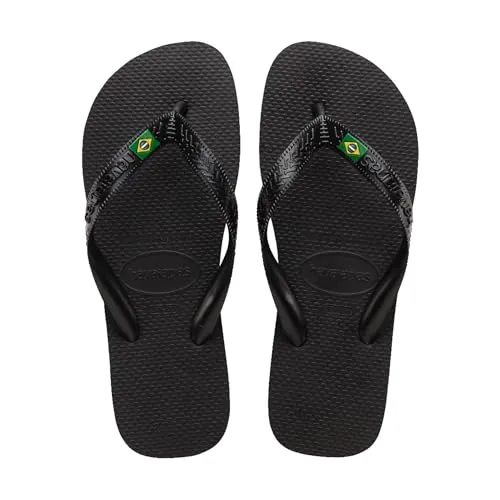 Havaianas - Top Brasil, Chanclas Cómodas, Duraderas y Ligeras, con Suela Antideslizante, Bandera de Brasil en las Tiras, Adultos, Unisex