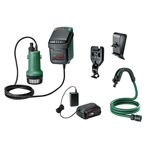 Bosch Bomba de agua sumergible a batería GardenPump 18V-2000 (1 batería, sistema de 18 V, en caja)