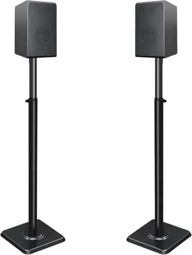 Mounting Dream Soporte de Altavoz Regulable para satélites de hasta 5 kg, Juego de 2 Soportes de Suelo