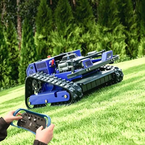 Robot Cortacésped con Control Remoto sobre Orugas 4x4 Híbrido